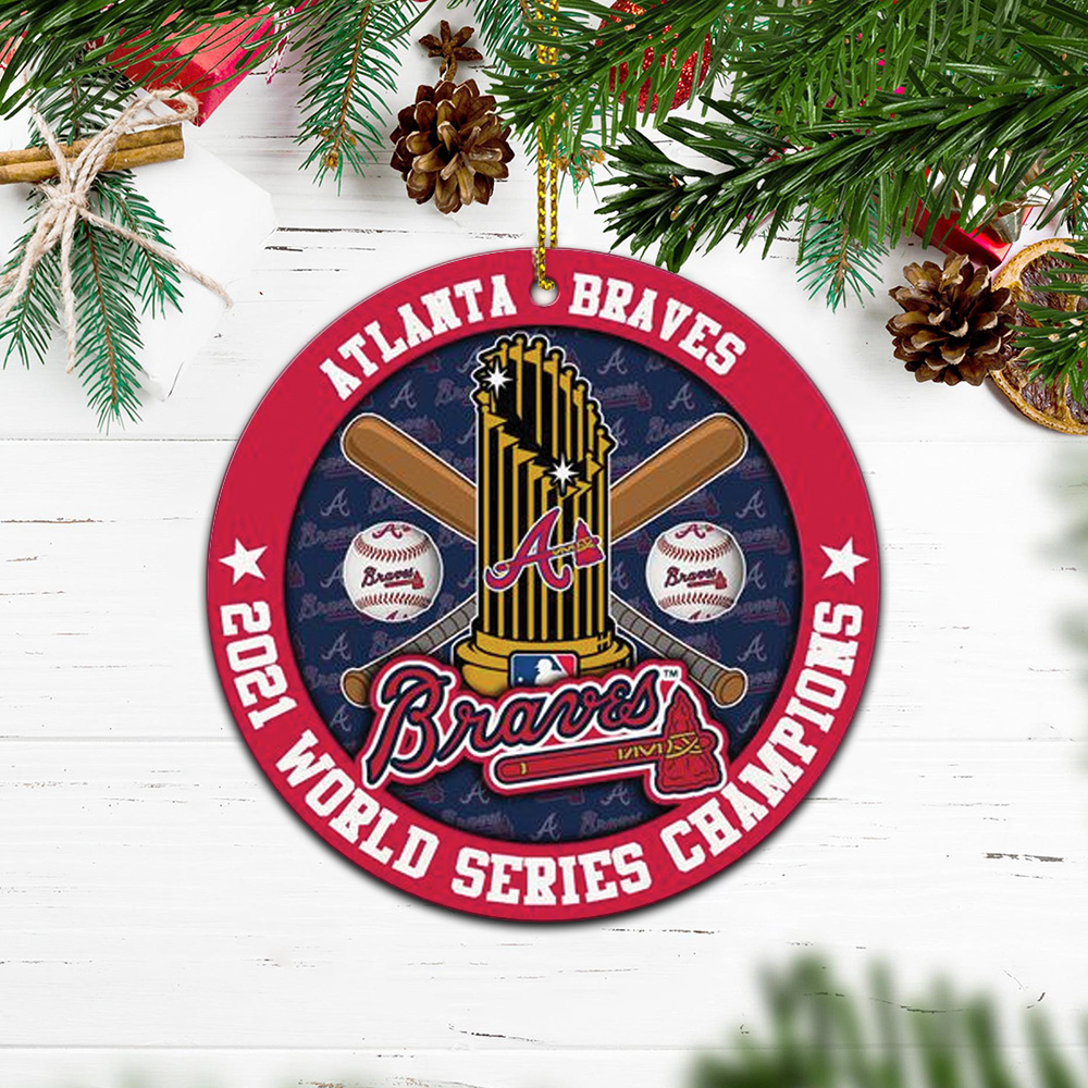 Atlanta Braves MLB 2021 World Series Champions Basic Santa Hat