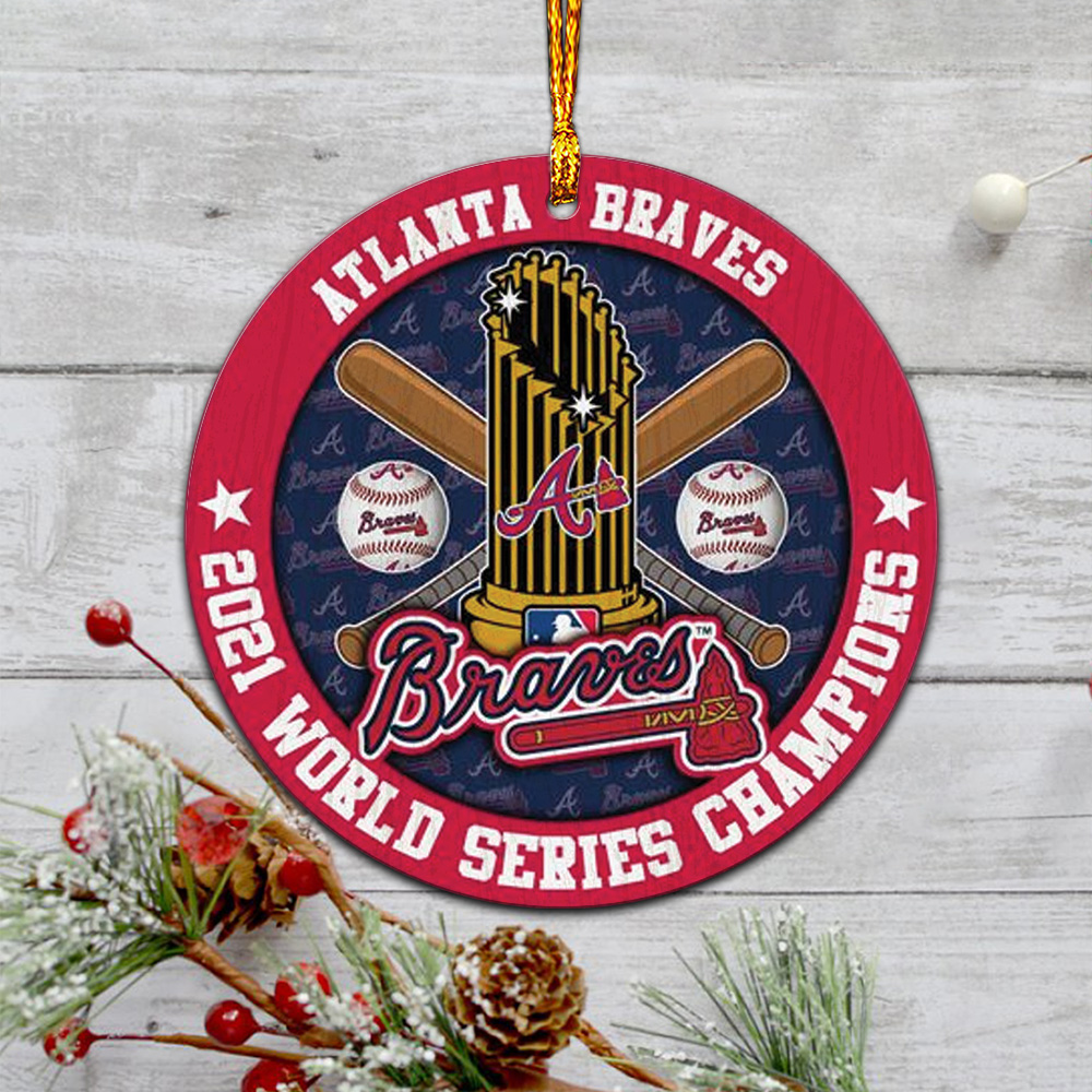 Atlanta Braves Hallmark Christmas Ornament 2021 World Series Champs