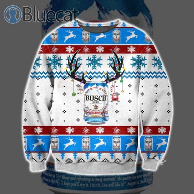 BUSCH Beer Ugly Christmas Sweater