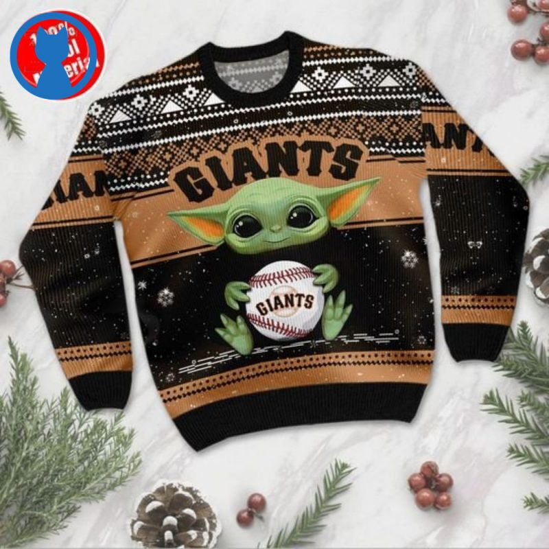 Baby Yoda San Francisco Giants Ugly Christmas Sweater 1