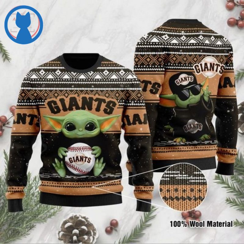 Baby Yoda San Francisco Giants Ugly Christmas Sweater