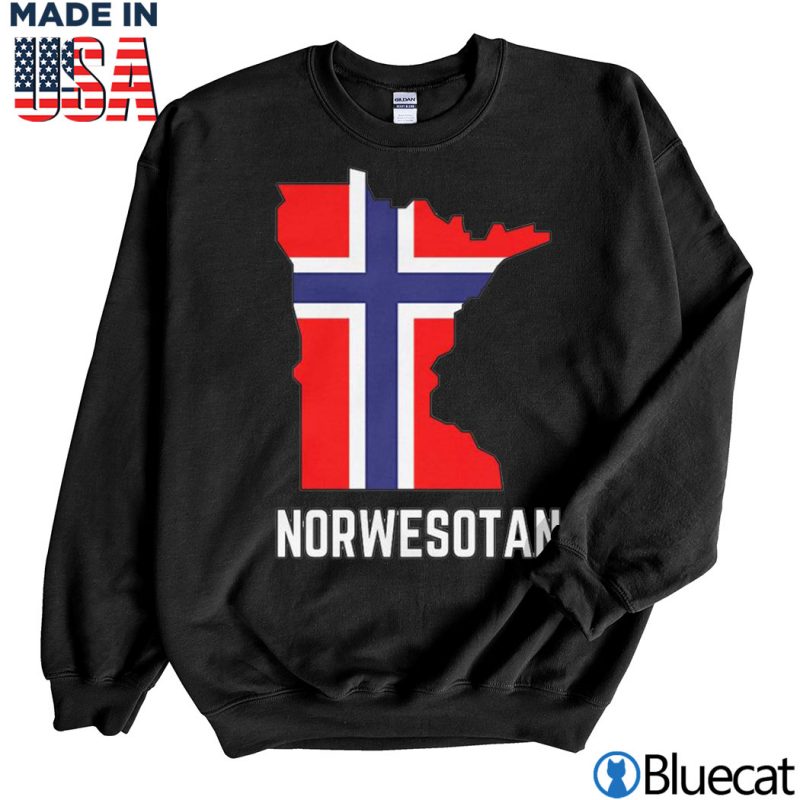 Black Sweatshirt NORWESOTAN Map Flag T shirt