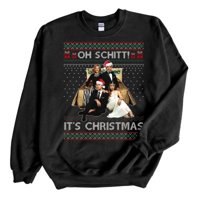Black Sweatshirt Rose Family Oh Schitt Creek Its Schittmas Ugly Christmas Sweater