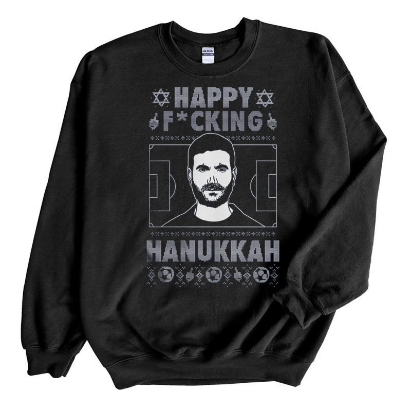 Black Sweatshirt Roy Kent Happy Fcking Hanukkah Ugly Christmas Sweater