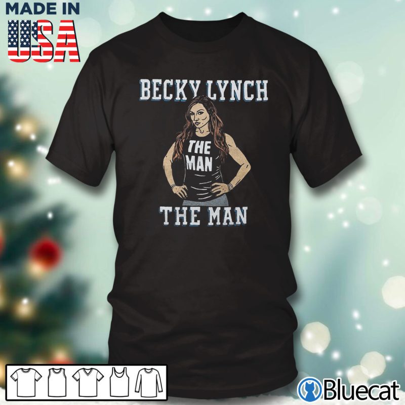Black T shirt Becky Lynch The Man Homage T Shirt
