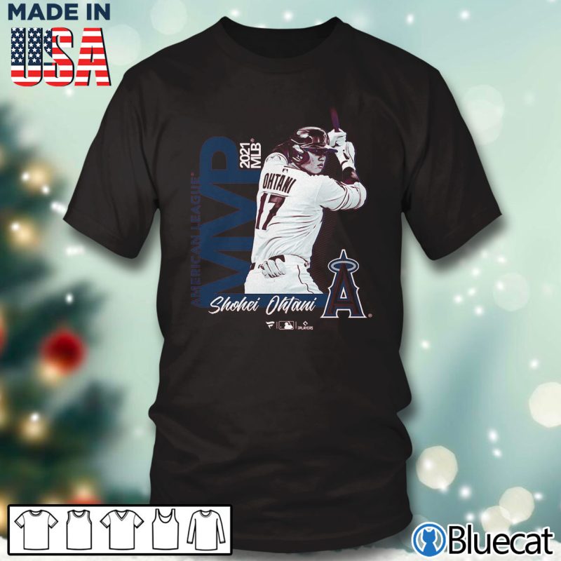 Black T shirt Los Angeles Angels Shohei Ohtani 2021 AL MVP T Shirt
