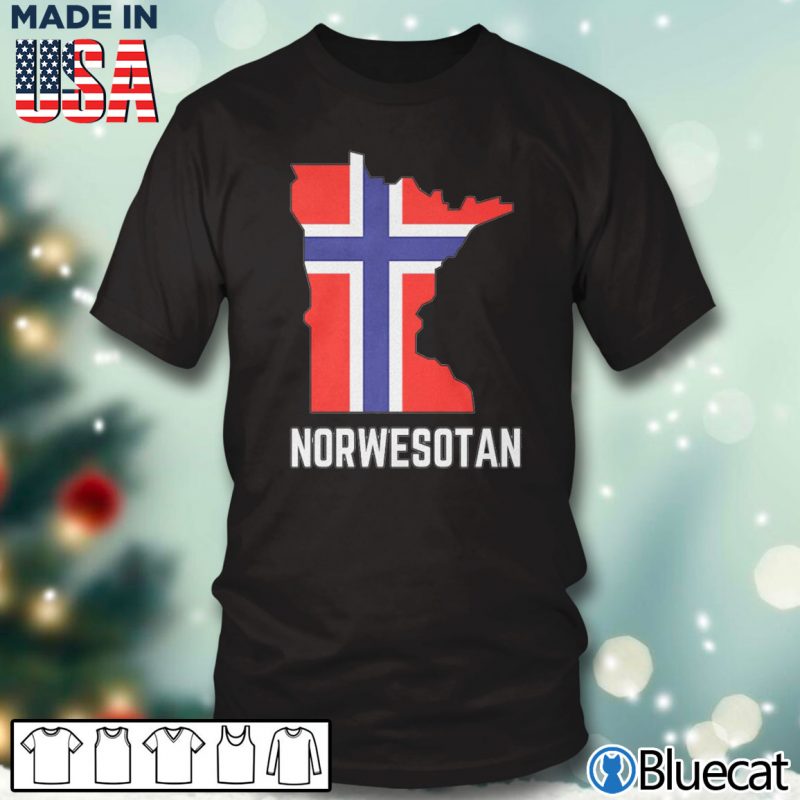Black T shirt NORWESOTAN Map Flag T shirt