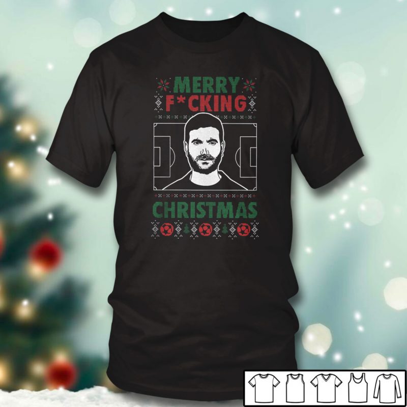 Black T shirt Roy Kent Merry Fcking Ugly Christmas Sweater Color