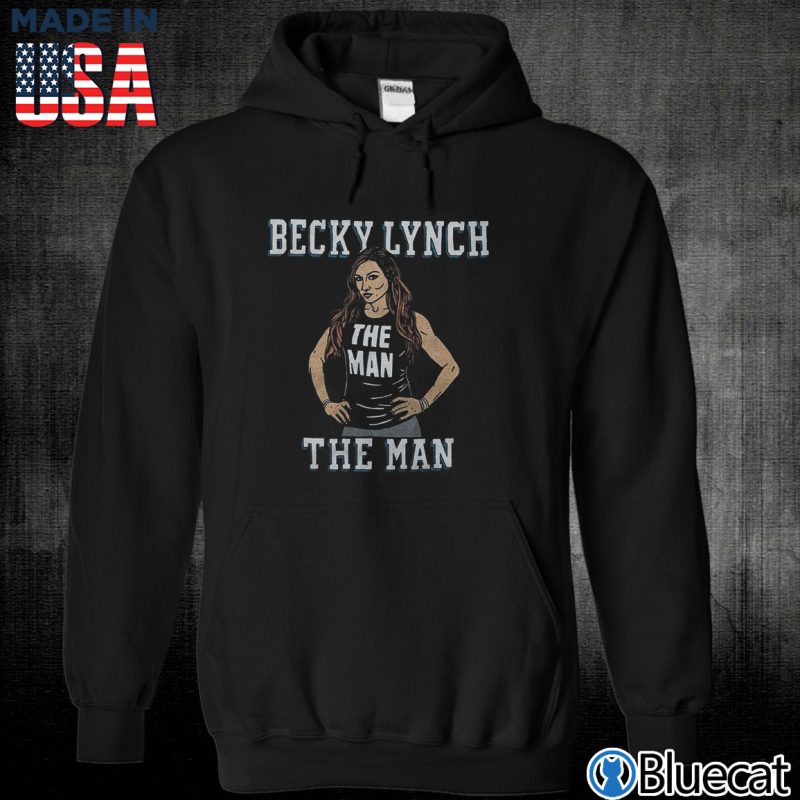 Black Unisex Hoodie Becky Lynch The Man Homage T Shirt
