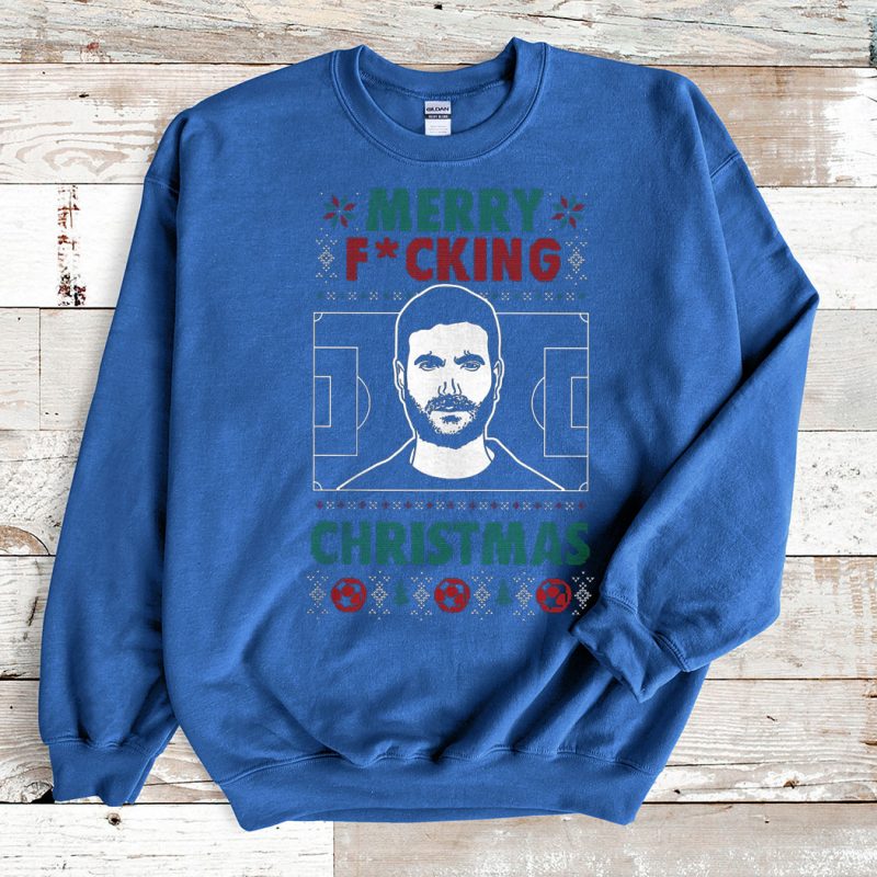 Blue Sweatshirt Roy Kent Merry Fcking Ugly Christmas Sweater Color