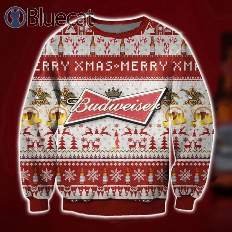 Budweiser Beer Ugly Christmas Sweater