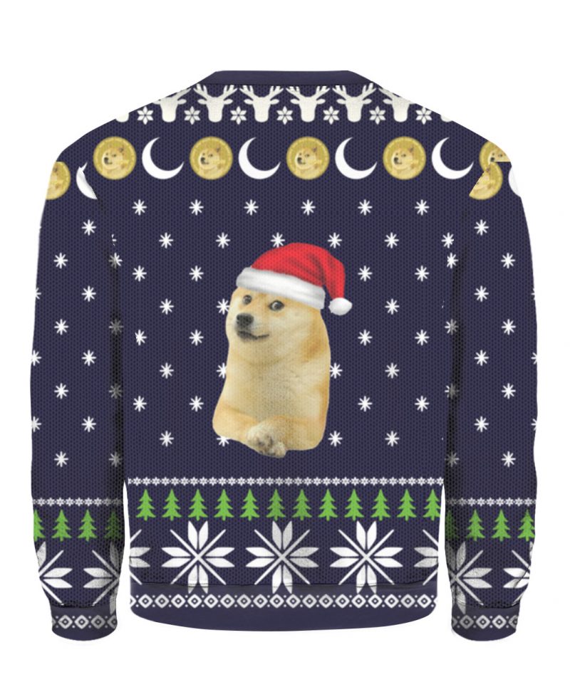 Elon Mush DogeCoin to the moon Christmas Sweater 2