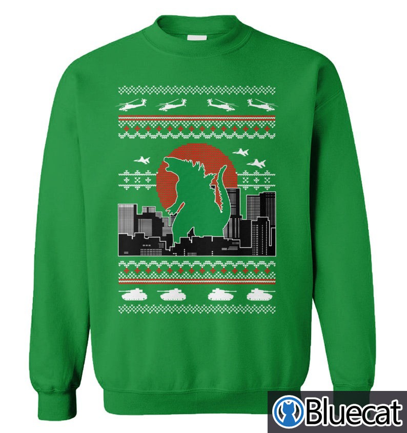 GodzillaKaiju Tokyo Lizard Monster Island Japanese Ugly Christmas Sweater 2