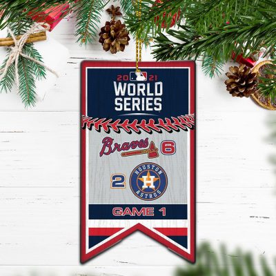 Houston Astros Atlanta Braves Score Game 1 Word Series 2021 Ornament