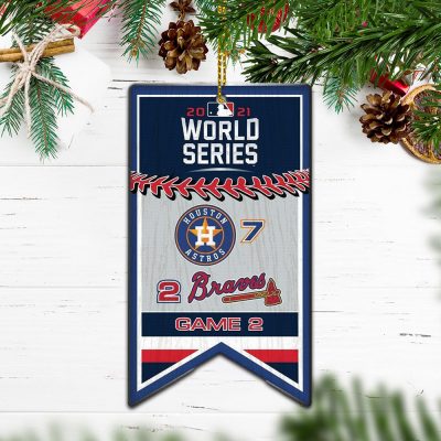 Houston Astros Atlanta Braves Score Game 2 Word Series 2021 Ornament