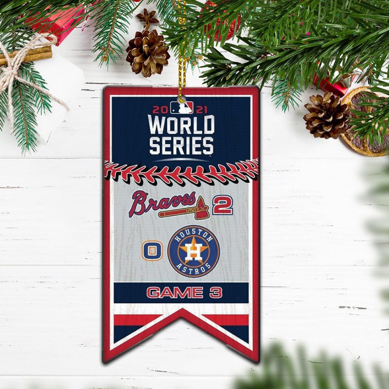 Houston Astros Atlanta Braves Score Game 3 Word Series 2021 Ornament