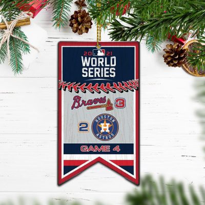 Houston Astros Atlanta Braves Score Game 4 Word Series 2021 Ornament