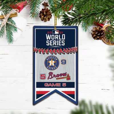 Houston Astros Atlanta Braves Score Game 5 Word Series 2021 Ornament
