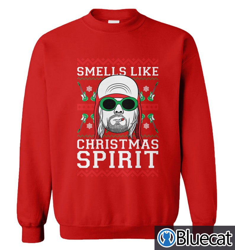 Kurt Cobain Grunge Smells Like Christmas Spirit Ugly Christmas Sweater 2