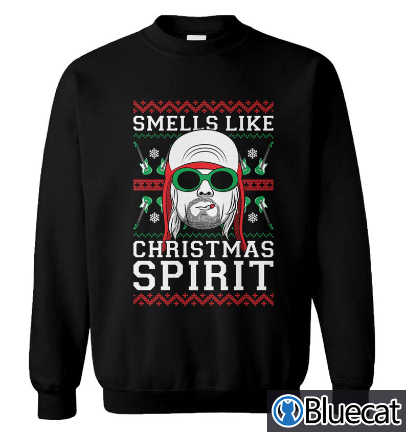 Kurt Cobain Grunge Smells Like Christmas Spirit Ugly Christmas Sweater