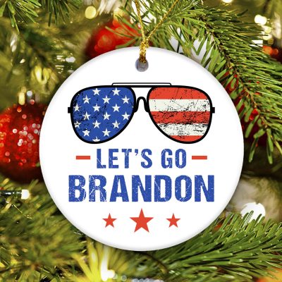 Let's Go Brandon Sunglasses USA Ornament