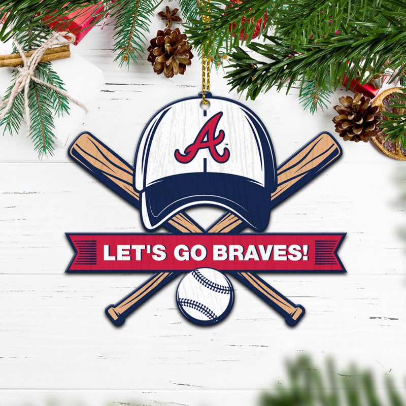 Let's Go Braves Christmas Ornament 1
