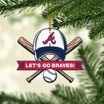 Let's Go Braves Christmas Ornament