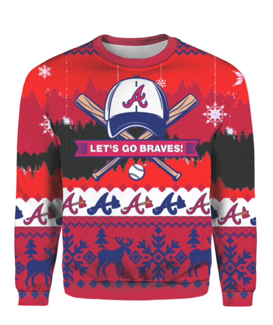 Atlanta Braves Pub Dog Christmas Ugly Sweater - Shibtee Clothing