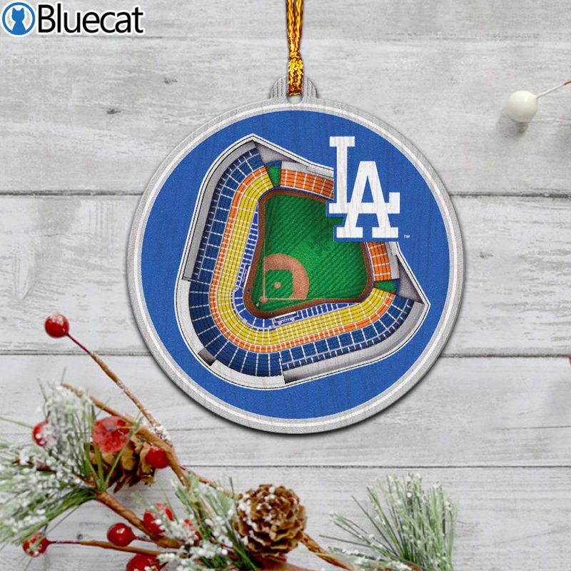 Los Angeles Dodgers Stadium Ornament 2 Layered Wood