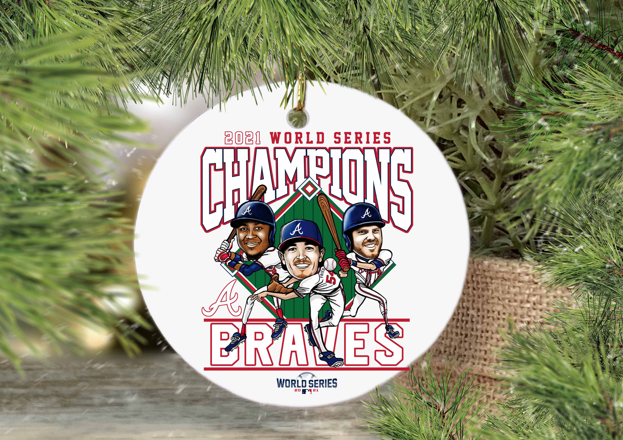 Atlanta Braves 2021 World Series Champions Ornament - Bluecat