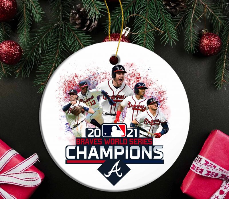 MLB Braves Team World Series Champions 2021 Christmas Tree Ornament