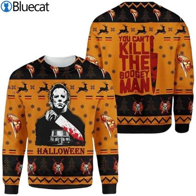 Michael Myers You Can&#8217;t Kill The Boogeyman Horror Ugly Christmas Sweater