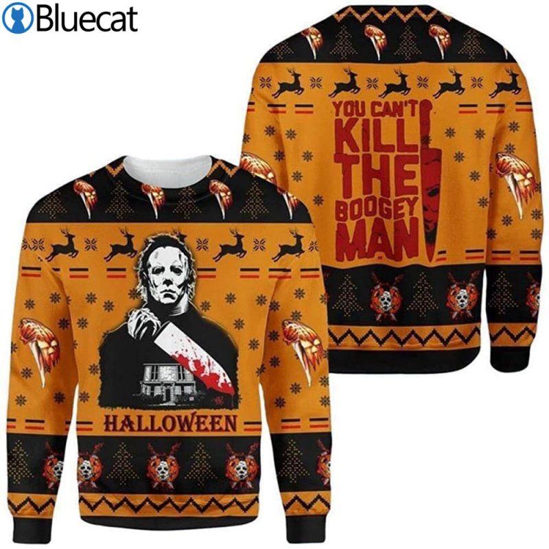 Michael Myers You Cant Kill The Boogeyman Horror Ugly Christmas Sweater