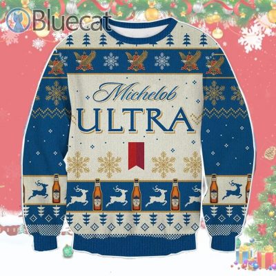Michelob Ultra Beer Ugly Christmas Sweater