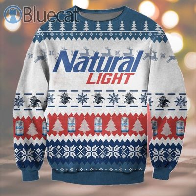 Natual Light Beer Ugly Christmas Sweater brownget