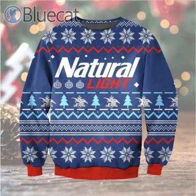 Natural Light Beer Ugly Christmas Sweater