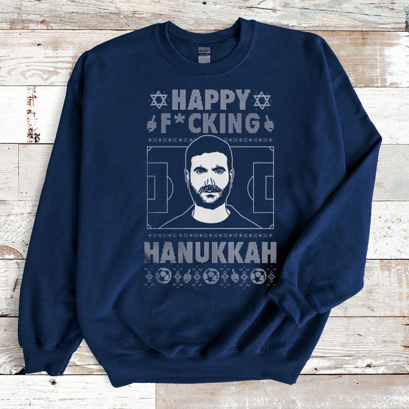 Navy Sweatshirt Roy Kent Happy Fcking Hanukkah Ugly Christmas Sweater