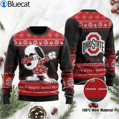 Ohio State Buckeyes Snoopy Ugly Sweater