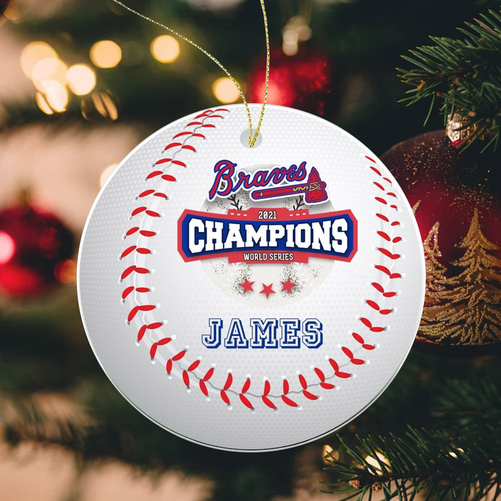  A t l a n t a Braves World Series Christmas Ornament