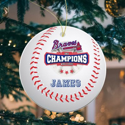 Personalized Atlanta Braves World Series 2021 Champions Ornament