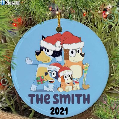 Personalized Bluey 2021 Christmas Decorations Ornament