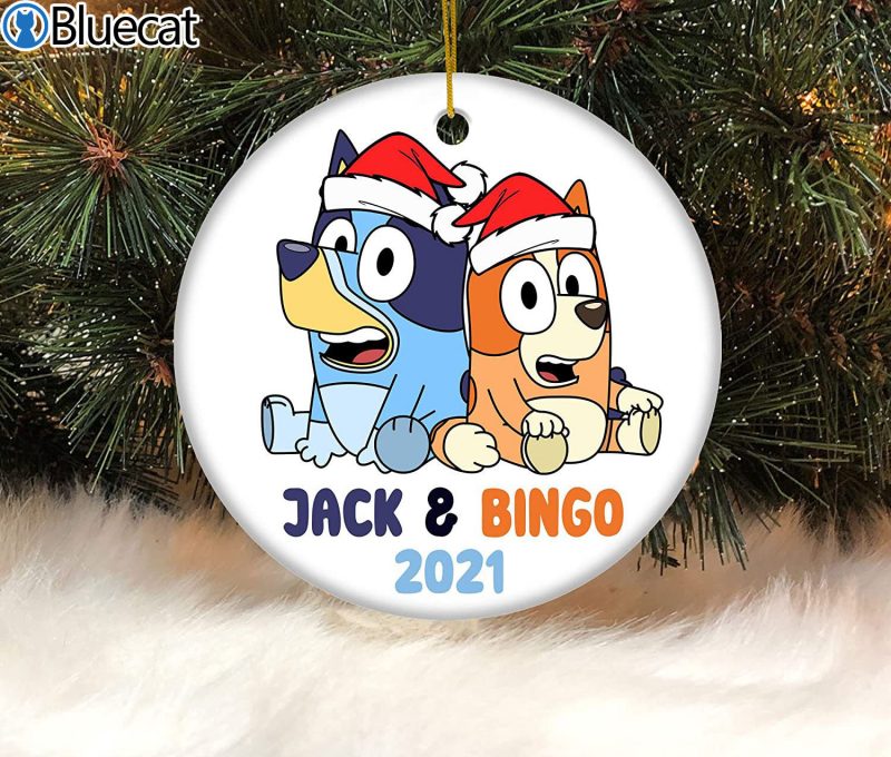 Personalized Cartoon Bluey 2021 Christmas Ornament 1 1