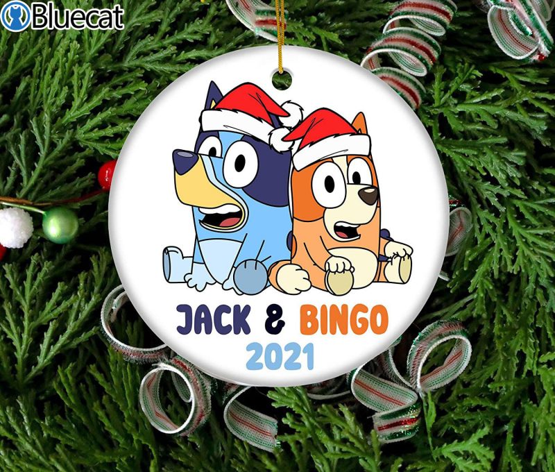 Personalized Cartoon Bluey 2021 Christmas Ornament 2 1