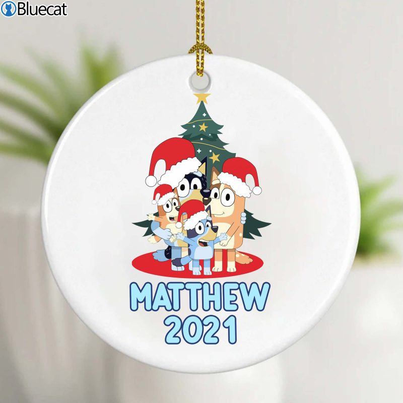 Personalized Custom Bluey 2021 Family Christmas Ornament 1 1