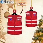 Personalized Waistcoat Emt Paramedic Red Christmas Ornament 2021