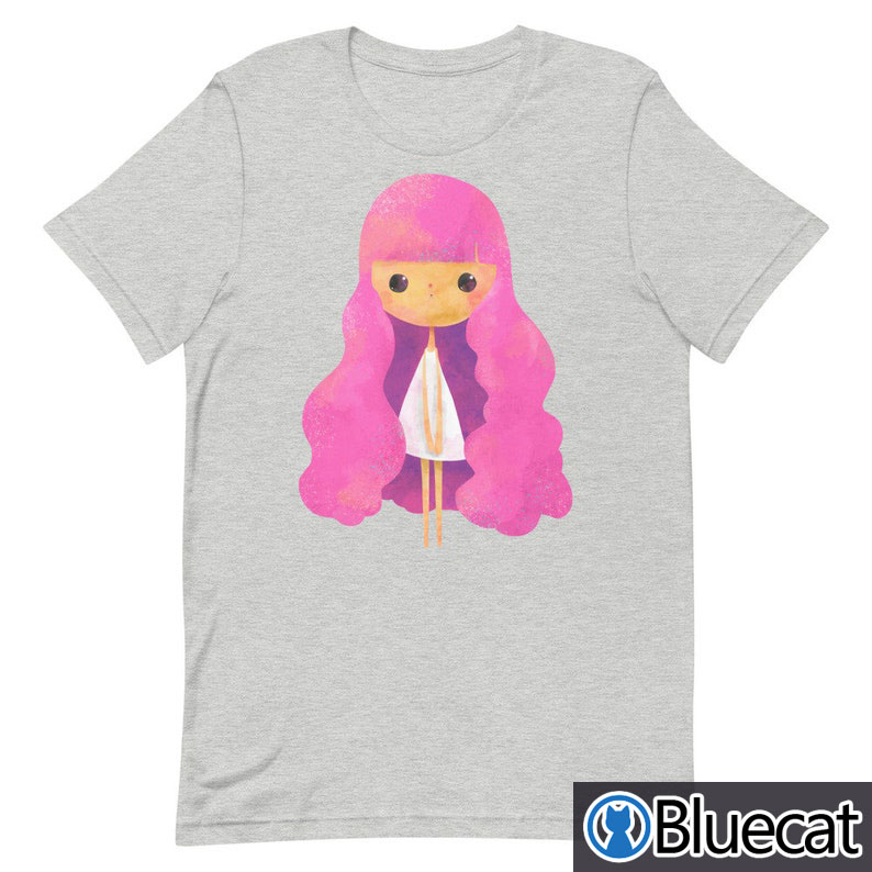 Pink hair girl T Shirt 1