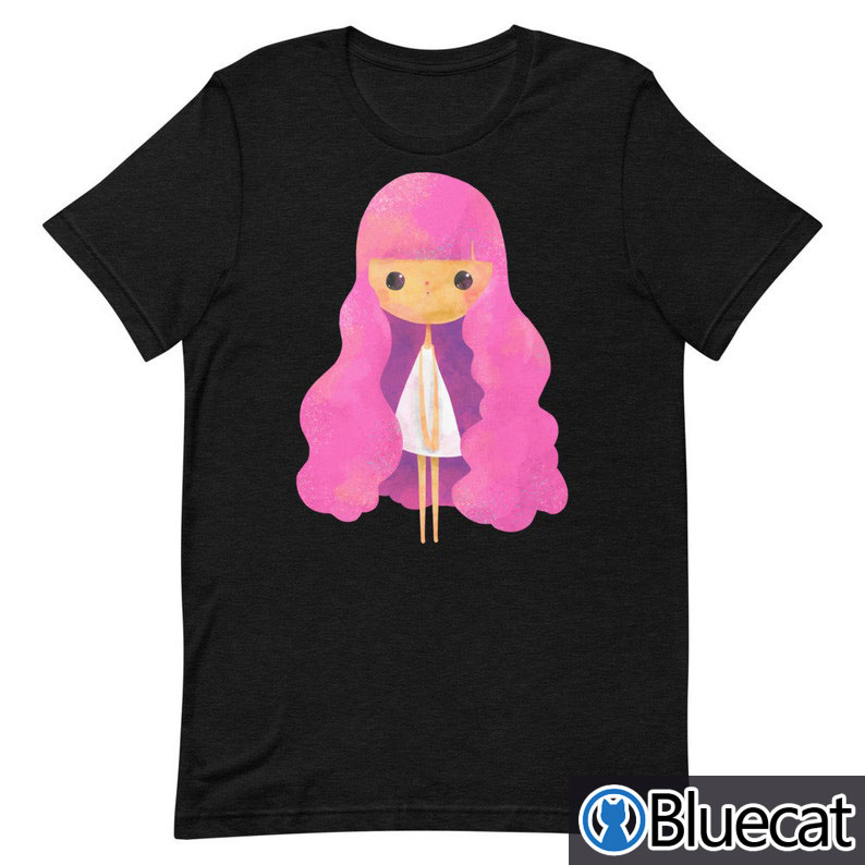 Pink hair girl T Shirt 2