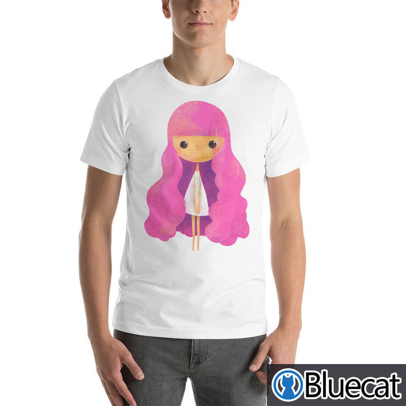 Pink hair girl T Shirt 4