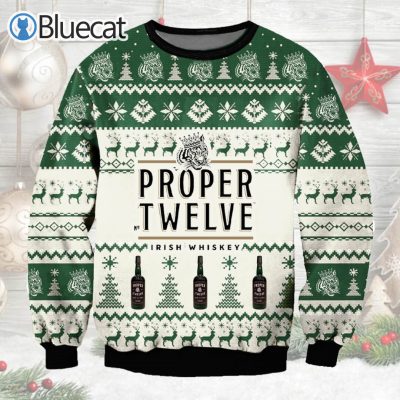 Proper Twelve whiskey Ugly Christmas Sweater