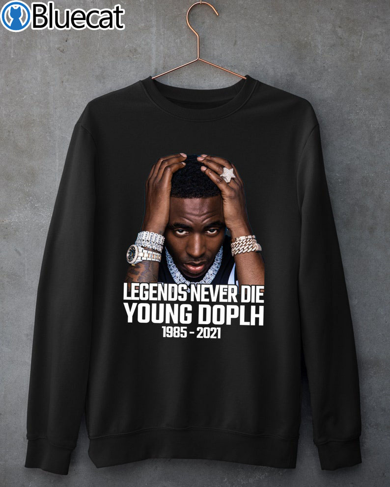 RIP Legends Never Die Young Doplh 1985 -2021 T-shirt, Long Sleeve